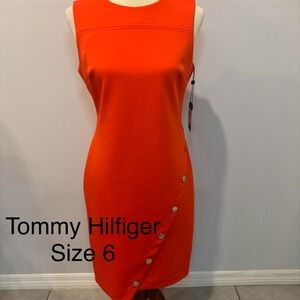 Tommy Hilfiger Bold Orange Mini Dress